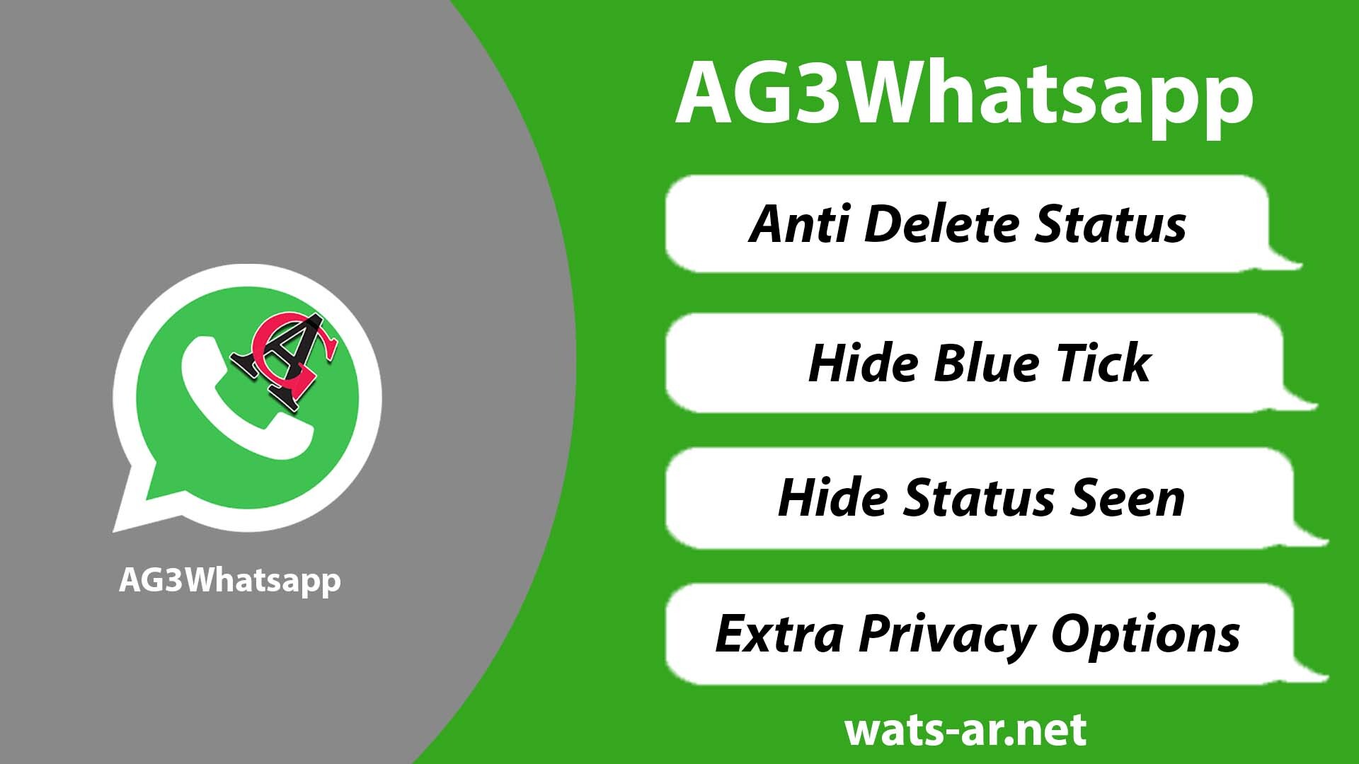 تحميل واتساب عاصم محجوب الأخضر AG3 Whatsapp لتشغيل رقم ثاني