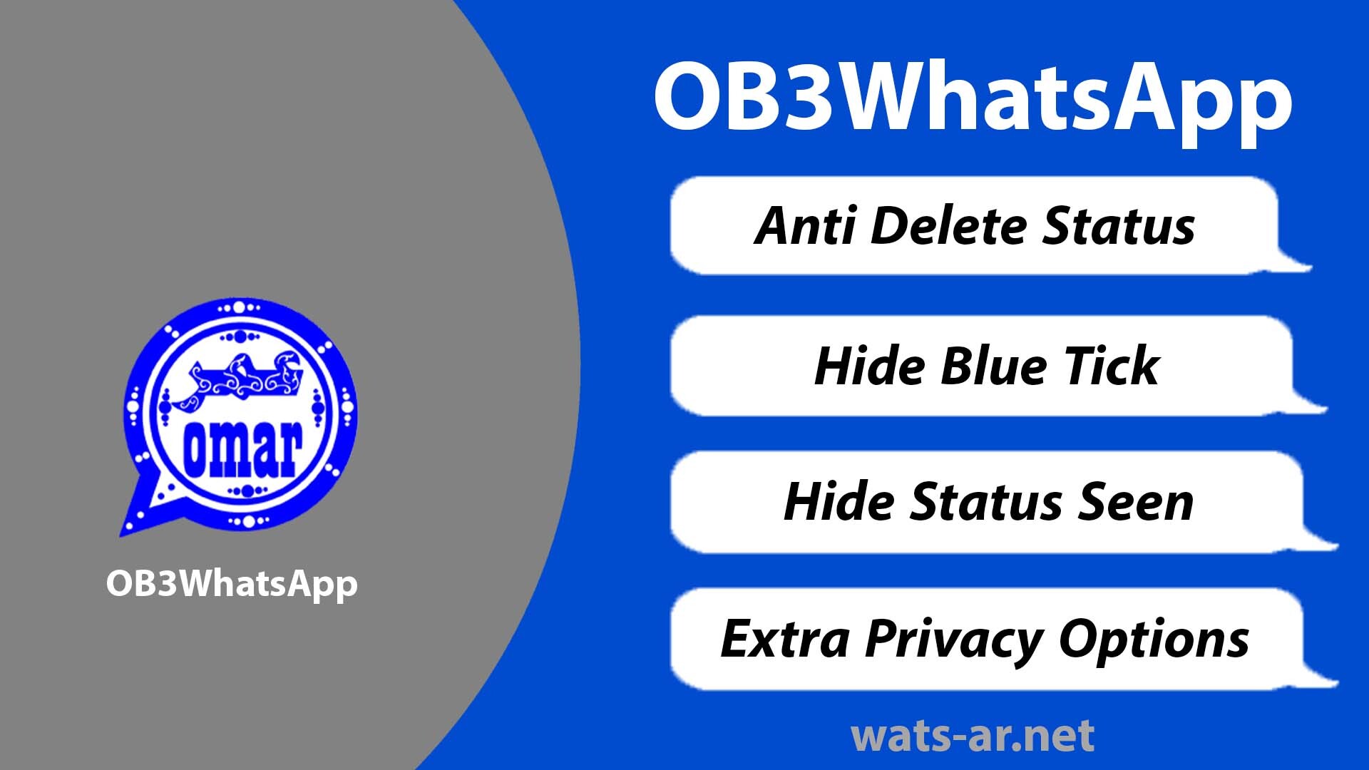 تنزيل واتساب عمر الازرق OB3WhatsApp | تحديث واتس عمر 2023 (بنقرة)