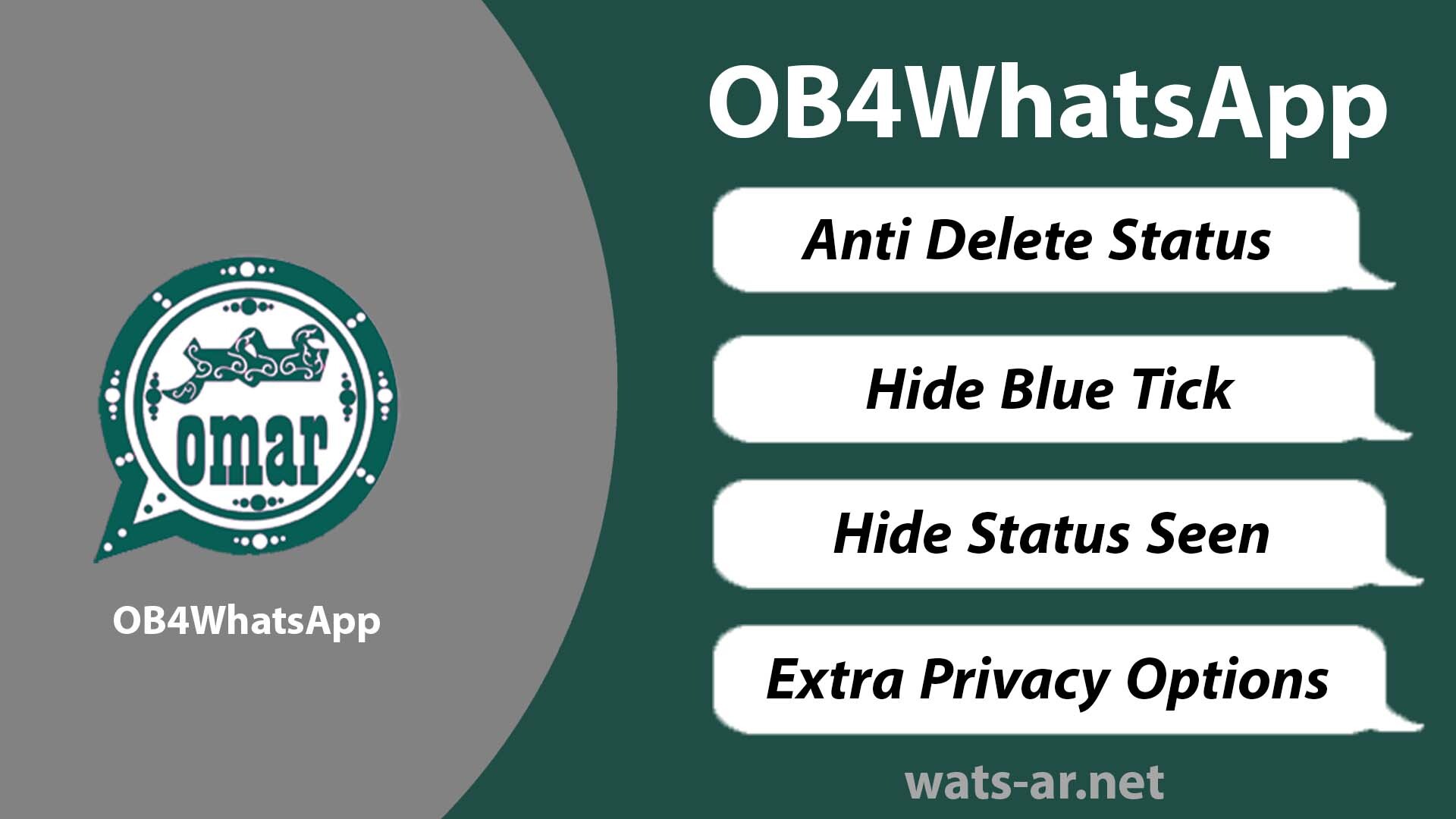 واتس اب عمر الأخضر OB4WhatsApp apk 2023 واتساب عمر الاخضر v53